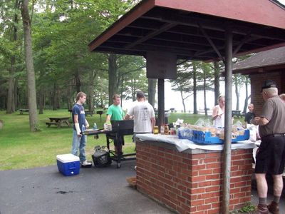Food's On!
L to R: Arik Foley; Andy Foley; Ben Hughes; Ann Higham Hughes; Jack Higham
