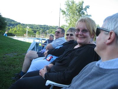 Dave Smith and Family Visit at Sweet Adelines Concert
Sweet Adelines Concert (Jan's Chorus).  From the right: Clive, Sheri, Evelyn, and Dave
