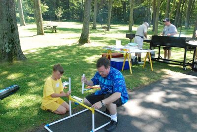Reunion 2010
Joe Higham and Joe Hughes set up the game.
