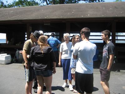 Reunion 2010
Parmelees and Smiths.  Abigail Parmelee (back to cam); Andrew Carpenter; Arlene Smith; Kimberley Smith; Michael Smith (back to cam); Noah, friend of Michael Smith

