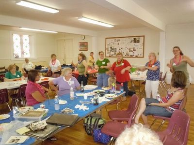 Reunion 2012
Hukilau Dancers get it going.  Jan Higham, Miriam Parmelee, Florie Parmelee, Mary Taglieri, Mary Lou Maynard, and Lindsey Daino
