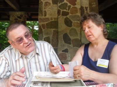 2015 Family Reunion, July 11, 2015
Cousins Dave Smith and Miriam Smith Parmelee
