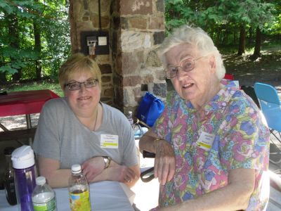 2015 Family Reunion, July 11, 2015
Niece Christine Curtiss-Rivers and Aunt Jane Curtiss Watkin
