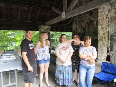 2016 Family Reunion July 9, 2016
Nate Parmelee; Shelby Deere, guest; Florie Parmelee; Abigail Parmelee; Miriam Smith Parmelee
