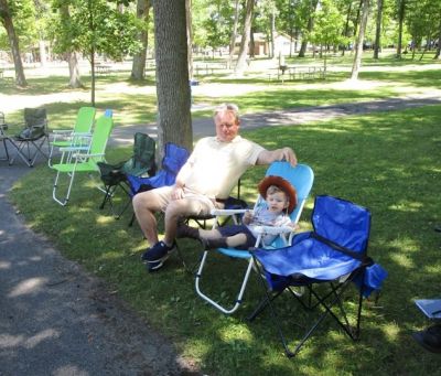 2018 Family Reunion, July 7, VBSP
Grandpa Jim Higham and James Bryan Phoenix (Woodie)
