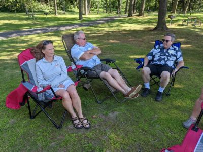 2022 Family Reunion July 9, 2022 VBSP
Higham Sibs Chillin'
Ann Higham Hughes; Jim Higham; Joe Higham

