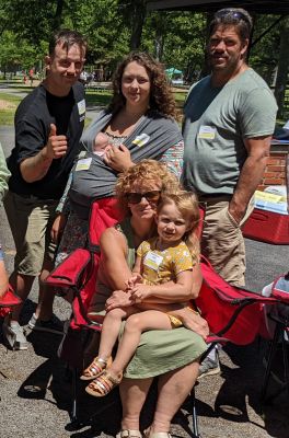 2022 Family Reunion July 9, 2022 VBSP
Jane Higham Family Group
Jane holding Nadia Awad; Andrew Awad; Aley VanDerpoel holding Elizabeth Jane Awad (48 days old); Vince Palleschi, guest
