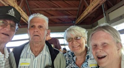 2022 Family Reunion July 9, 2022 VBSP
Selfie with Jack Higham; Jim Leto and Donna Leto, guests; Jan Mack Higham
