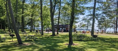 2022 Family Reunion July 9, 2022 VBSP
South Pavilion at Verona Beach State Park, nestled in a grove of trees on the shore of Oneida Lake, our family reunion home for many years.
