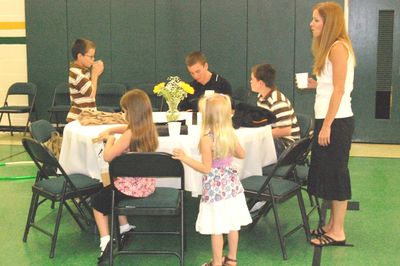 Sunday Party at OLS School
Tables: Clockwise from upper left: Thomas Higham; Jacob (Jake) Higham; Nicholas Higham; Cathy Higham; Madison Higham; Julia Higham
