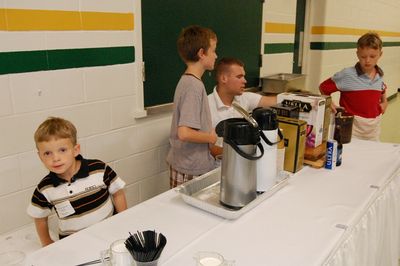 Sunday Party at OLS School
Guests: Sam Hughes; Tyler Entwistle; Andy Foley; Joe Hughes at the beverage table

