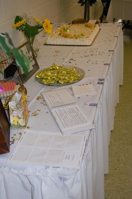 Sunday Party at OLS School
Guest register and Cake
