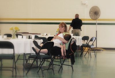 Sunday Party at OLS School
Guests:  A tired son (and momma?)  Cole Entwistle and Joan Higham Entwistle
