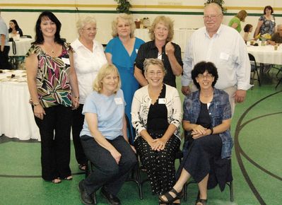 Sunday Party at OLS School
Guests: Cousins. Seated: Denise Paukett Signor; Cathy Mack Wilson; Pat Fanning Livingston; Standing Pam Fanning Chappell; Barbara Mack Perkins; Debbie Fanning Carlone; Cindy Fanning Knowlton; Dan Mack
