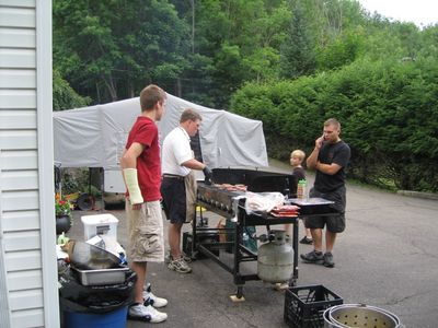 Friday/Saturday Breakfast and Picnic
Cooking: Cookery underway.
