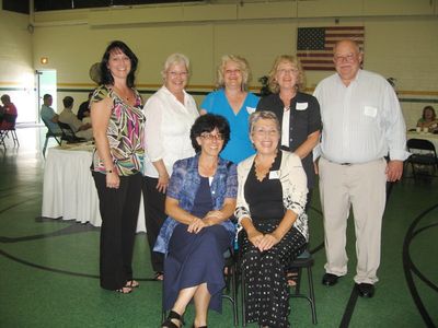 Sunday Party at OLS School
Guests: Cousins: (Seated) Pat Fanning Livingston; Cathy Mack Wilson;
Standing: Pam Fanning Chappell; Barbara Mack Perkins; Debbie Fanning Carlone; Cindy Fanning Knowlton; Dan Mack
