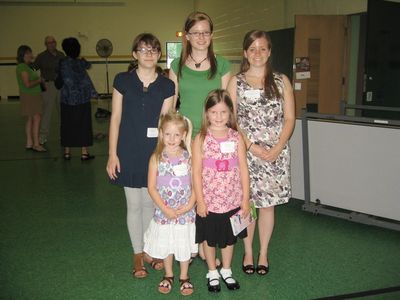 Sunday Party at OLS School
Guests: The Higham Granddaughters: Front: Madison and Julia; Back: Laurel; Rachel; and Katie

