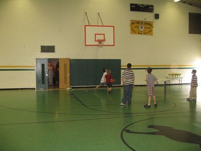 Sunday Party at OLS School
Food Clean Up:  After the party some B-Ball.
