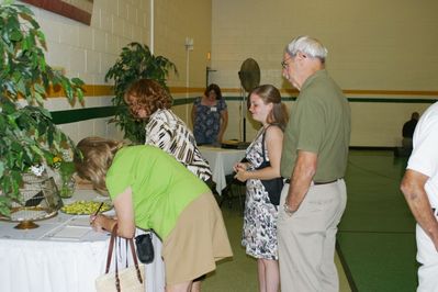Sunday Party at OLS School
Guests: Nancy Stanley Howey; Jane Higham; Katie Higham; and Fred Howey sign in
