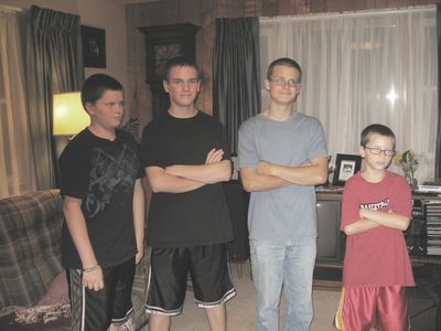 Friday/Saturday Breakfast and Picnic
Picnic: Cousins get reacquainted. Nick, Jake, David, and Thomas Higham
