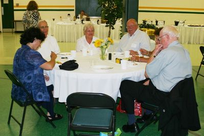 Sunday Party at OLS School
Tables: Pat Livingston; Joe Mack; Barb Perkins; Dan Mack; Helen Mack (hidden behind Dick); Dick Wilson
