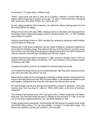 Krispy Kreme Connection, page 2
Mike Harding relates his life story in a newspaper interview, and his connection to Betty Higham, daughter of Charles William Higham. This is page 2 of 3.
